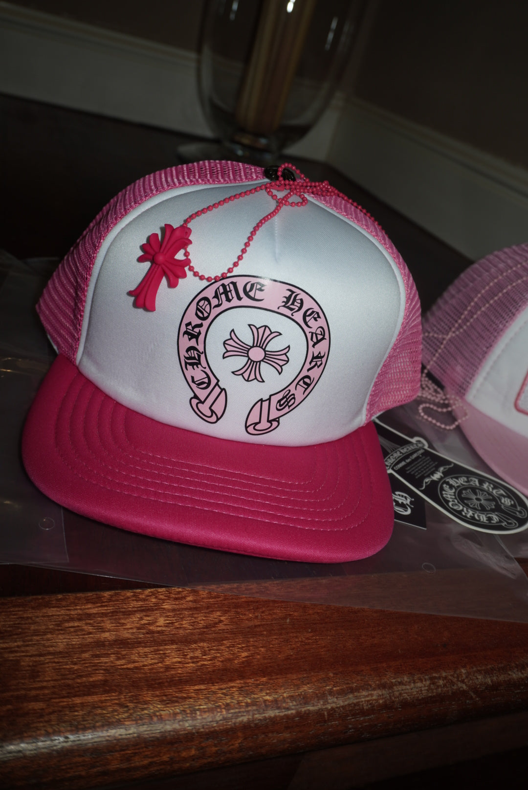 Combo Chrome collana e collana fuxia