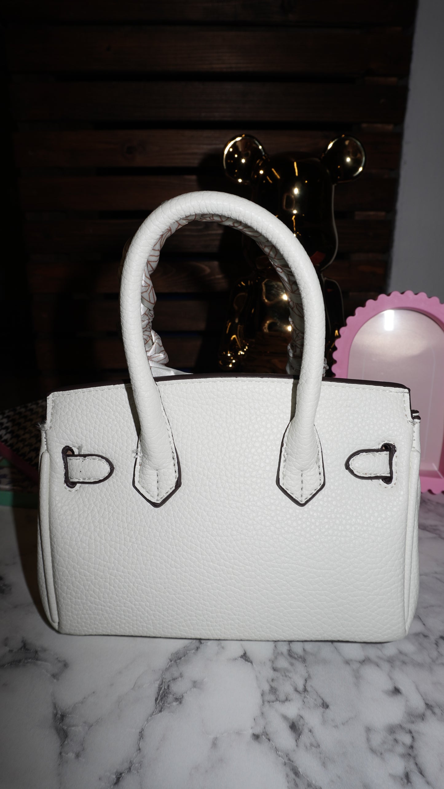 Bag Iris white con foulard
