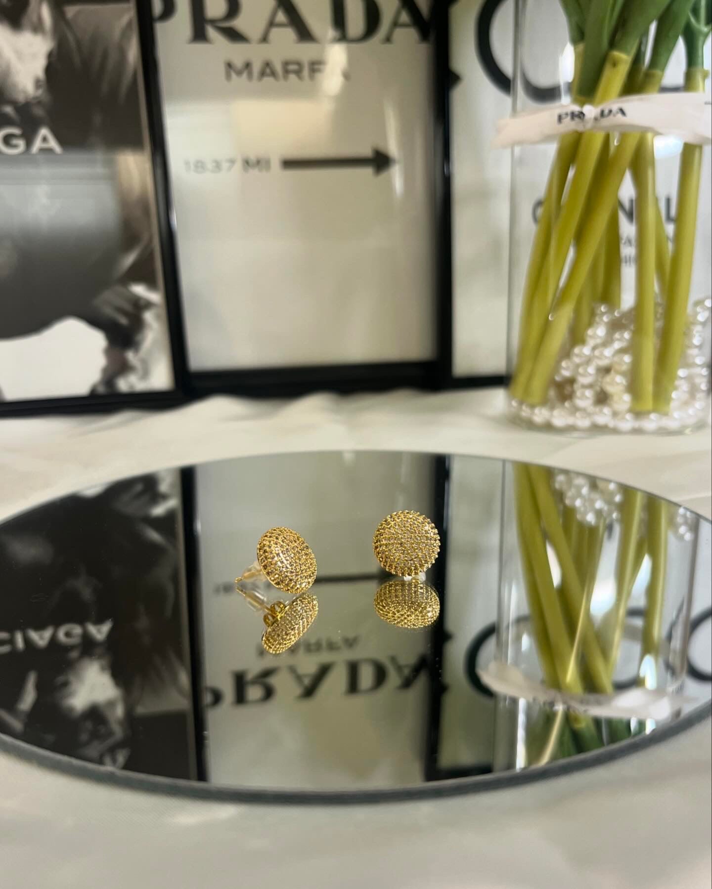 Orecchini Buttons Gold