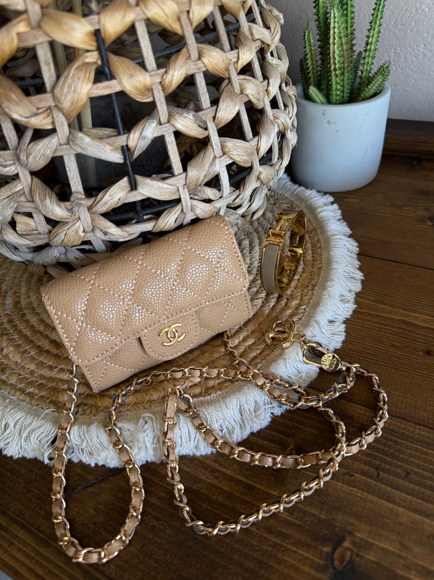 Combo luxury beige bag+bracciale