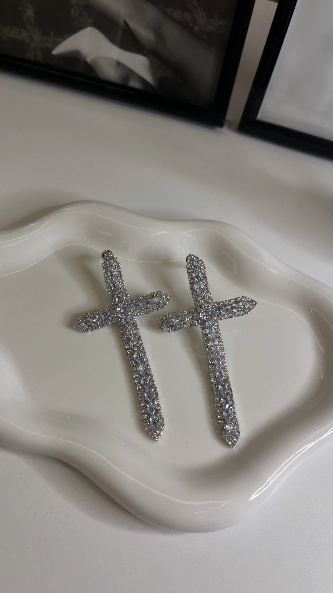 Orecchini Croce Swarovski