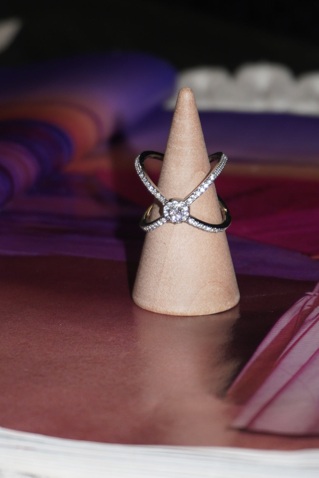 Anello incrocio silver regolabile