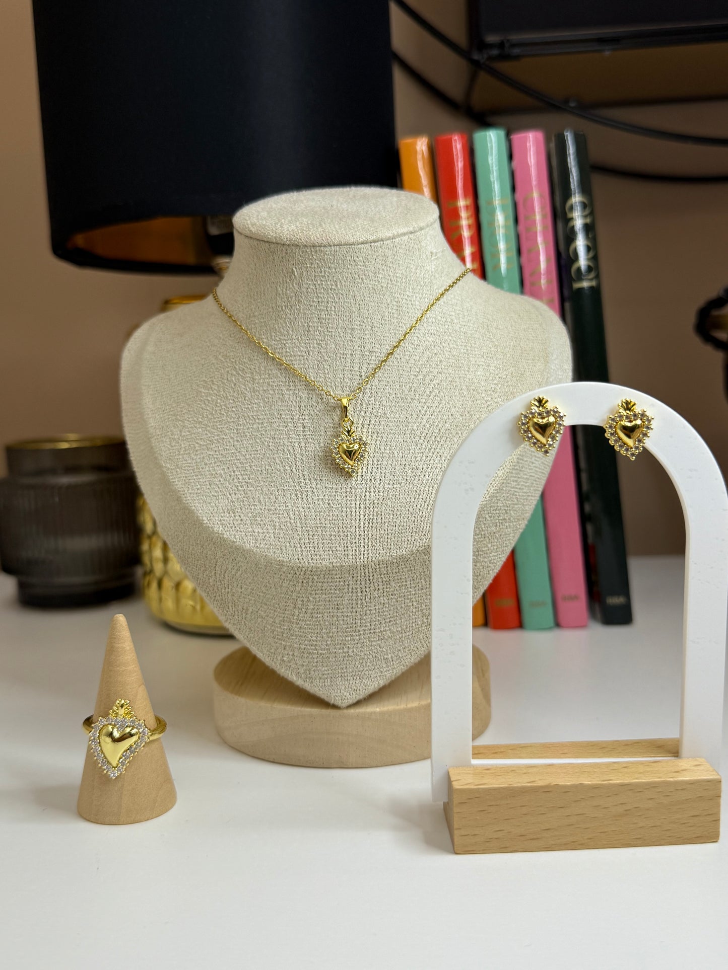 Set Sacro cuore gold