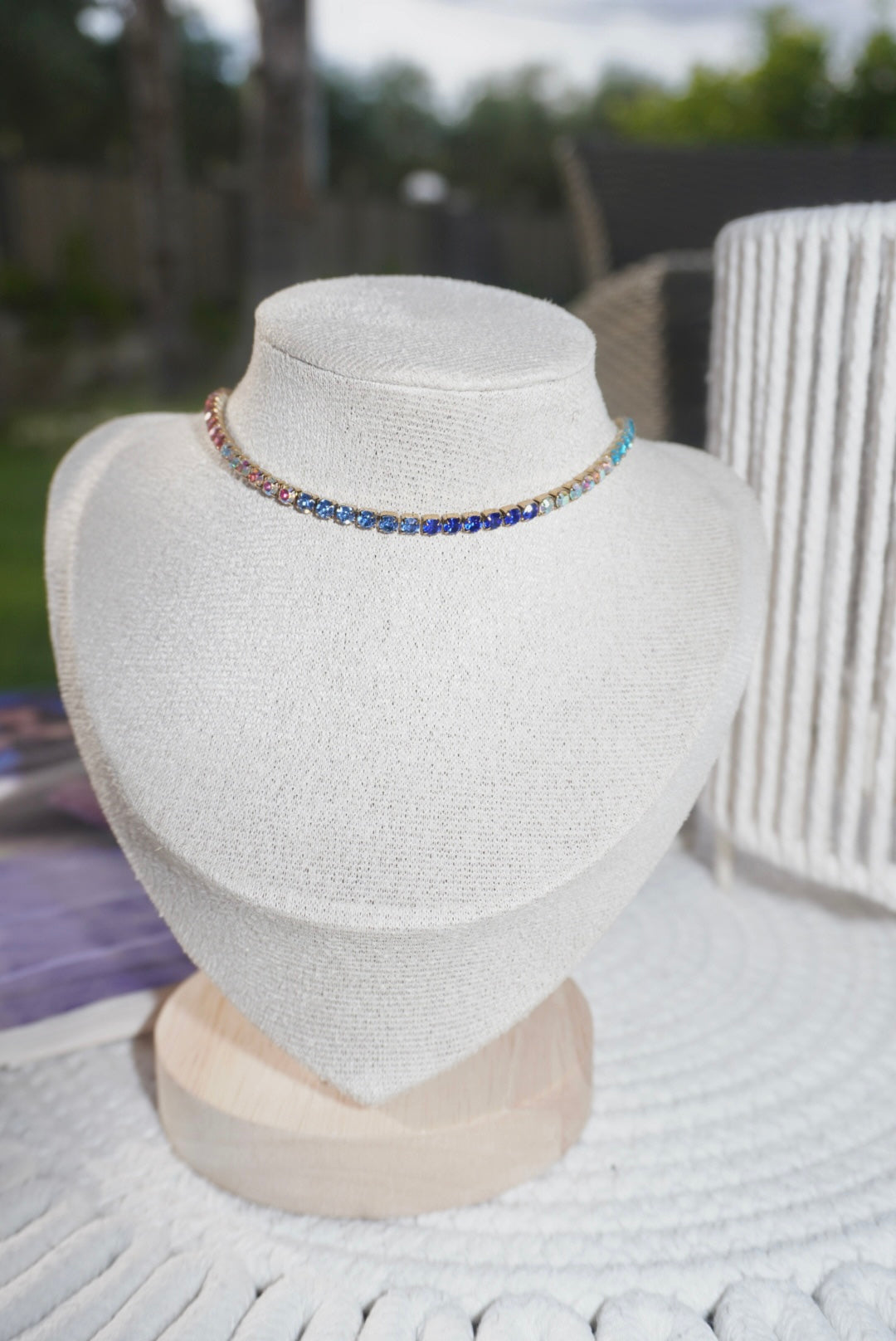 Chocker regolabile pink/blue