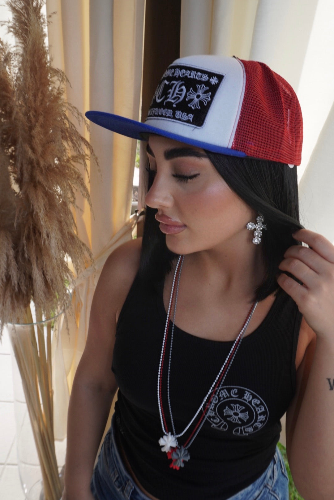 Cappello Chrome Blue/red