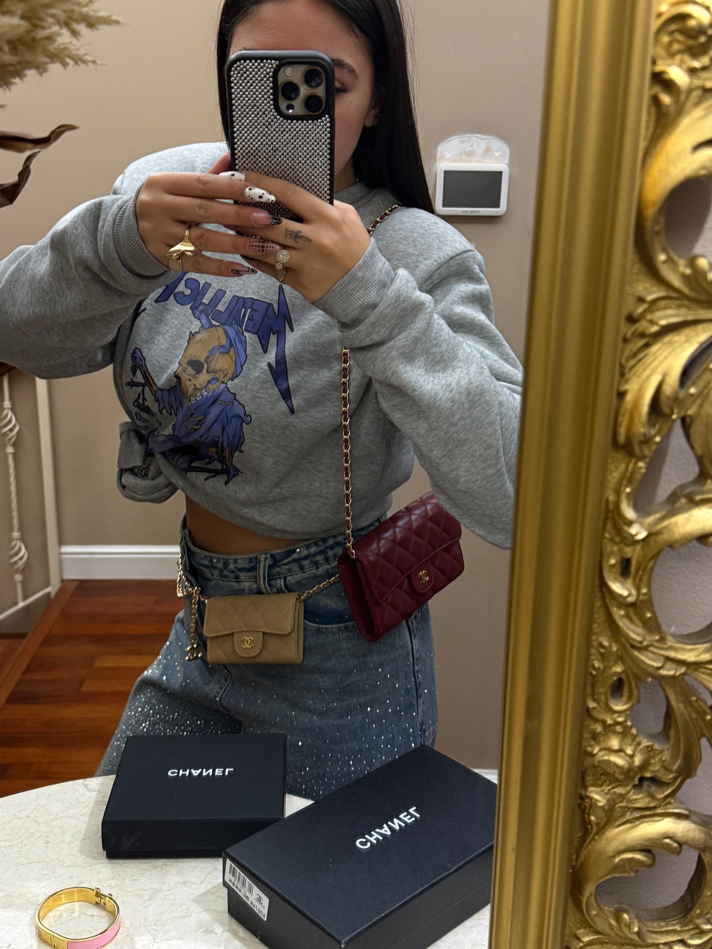 Luxury bag bordeaux in pronta consegna