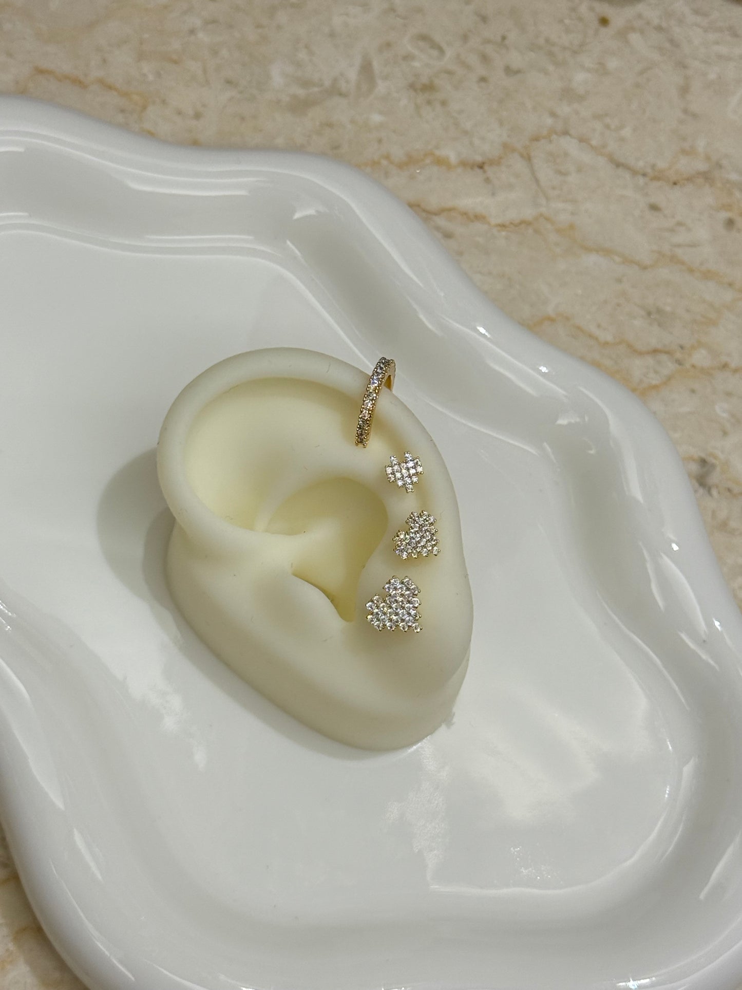 Set Eclisse (3 coppie) + Earcuff gold