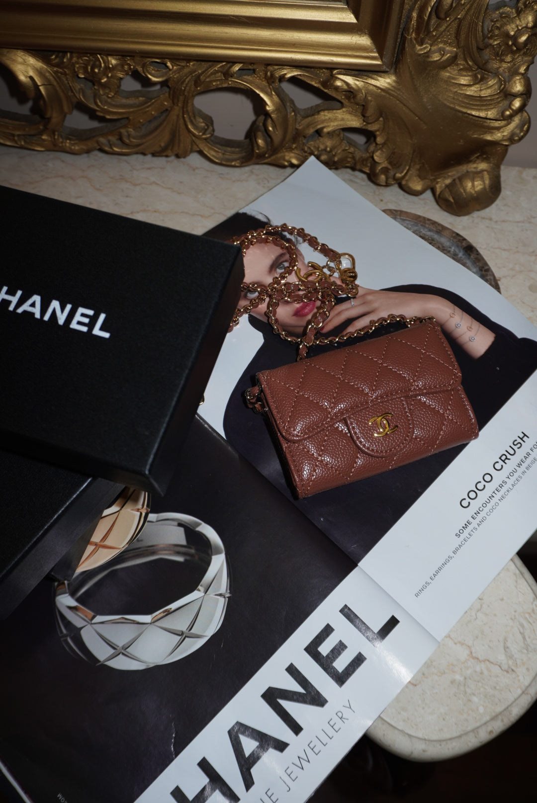 Mini bag luxury brown/gold