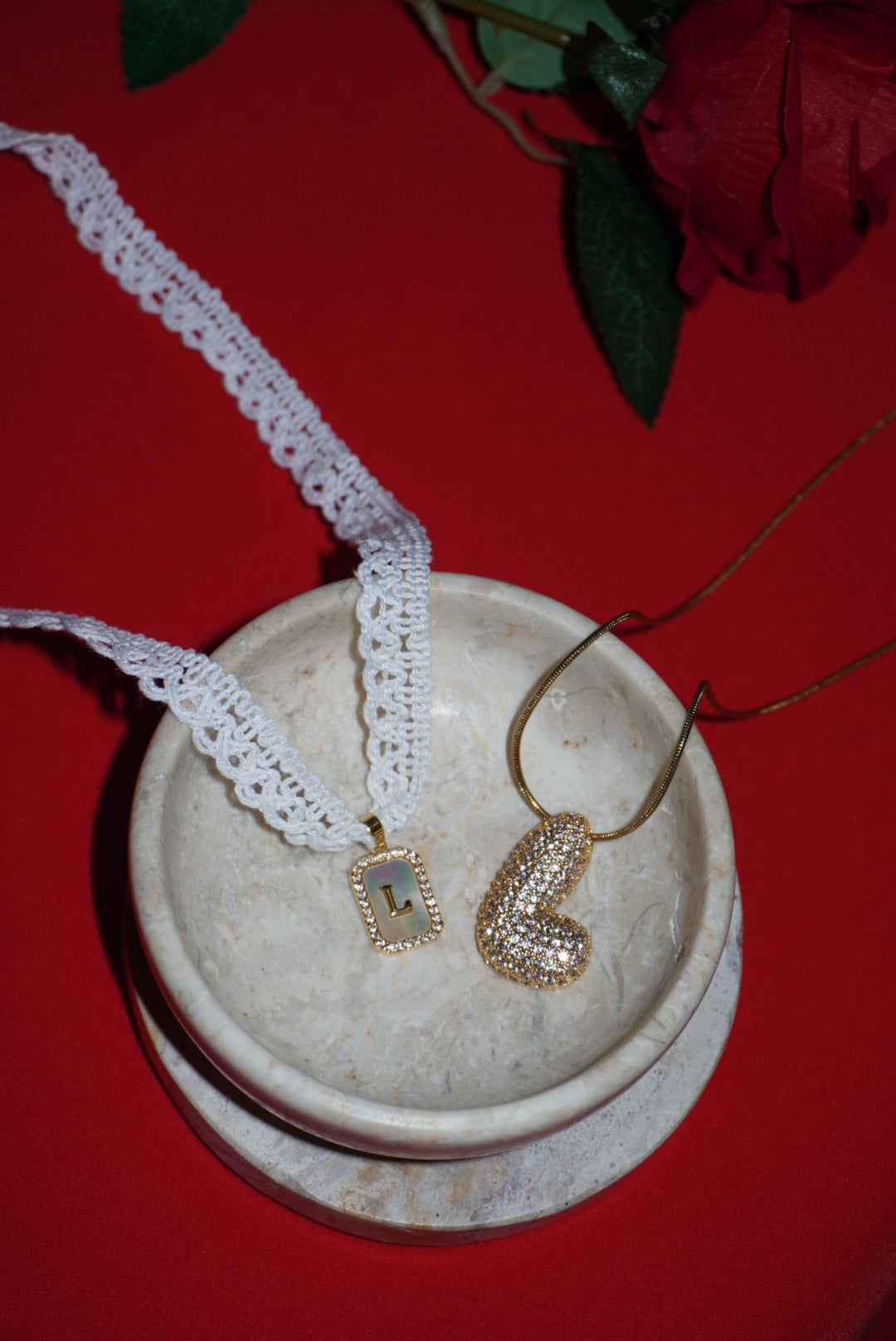 Chocker + Collana Iniziali Gold