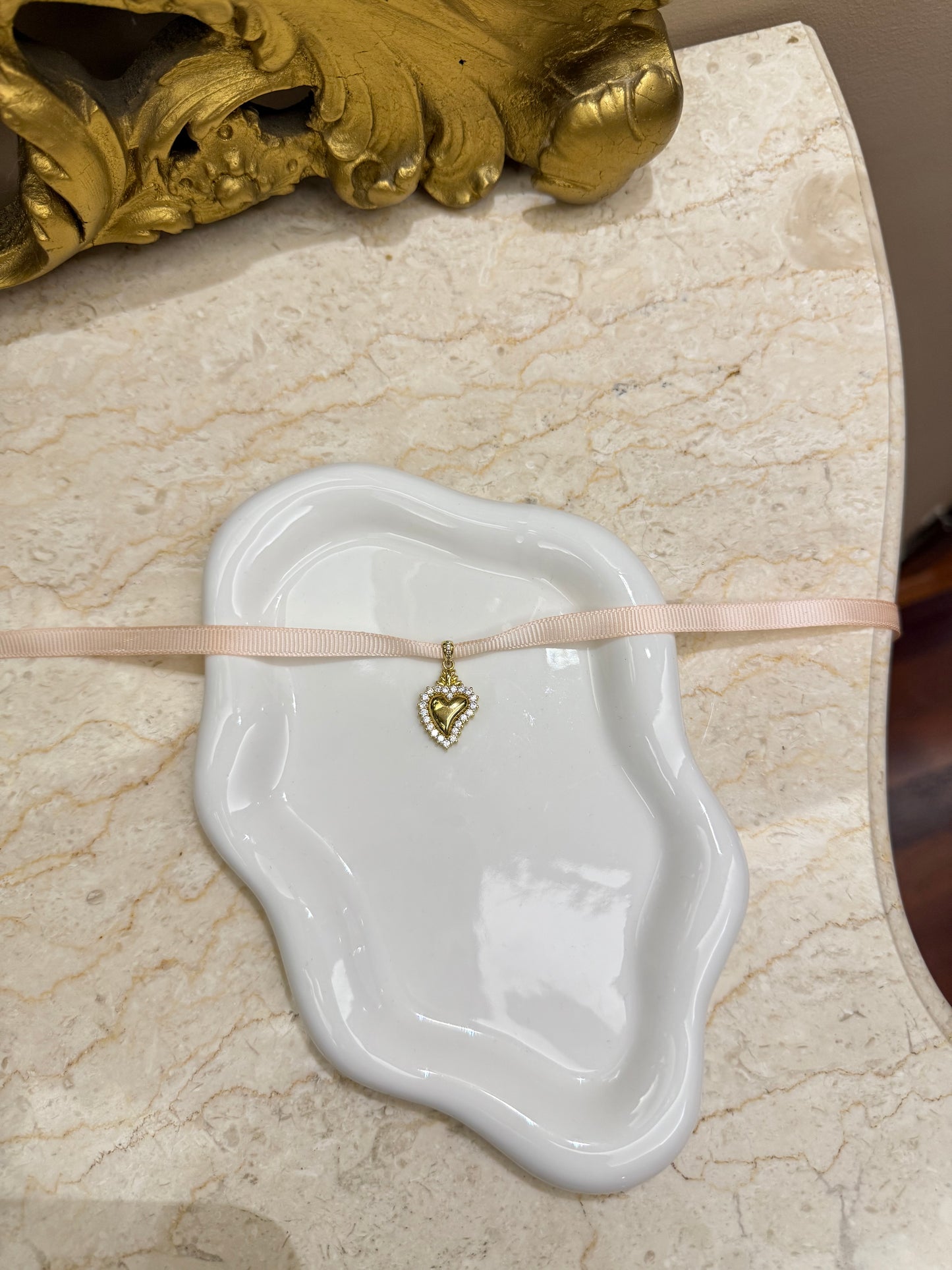 Chocker Sacro Cuore pink