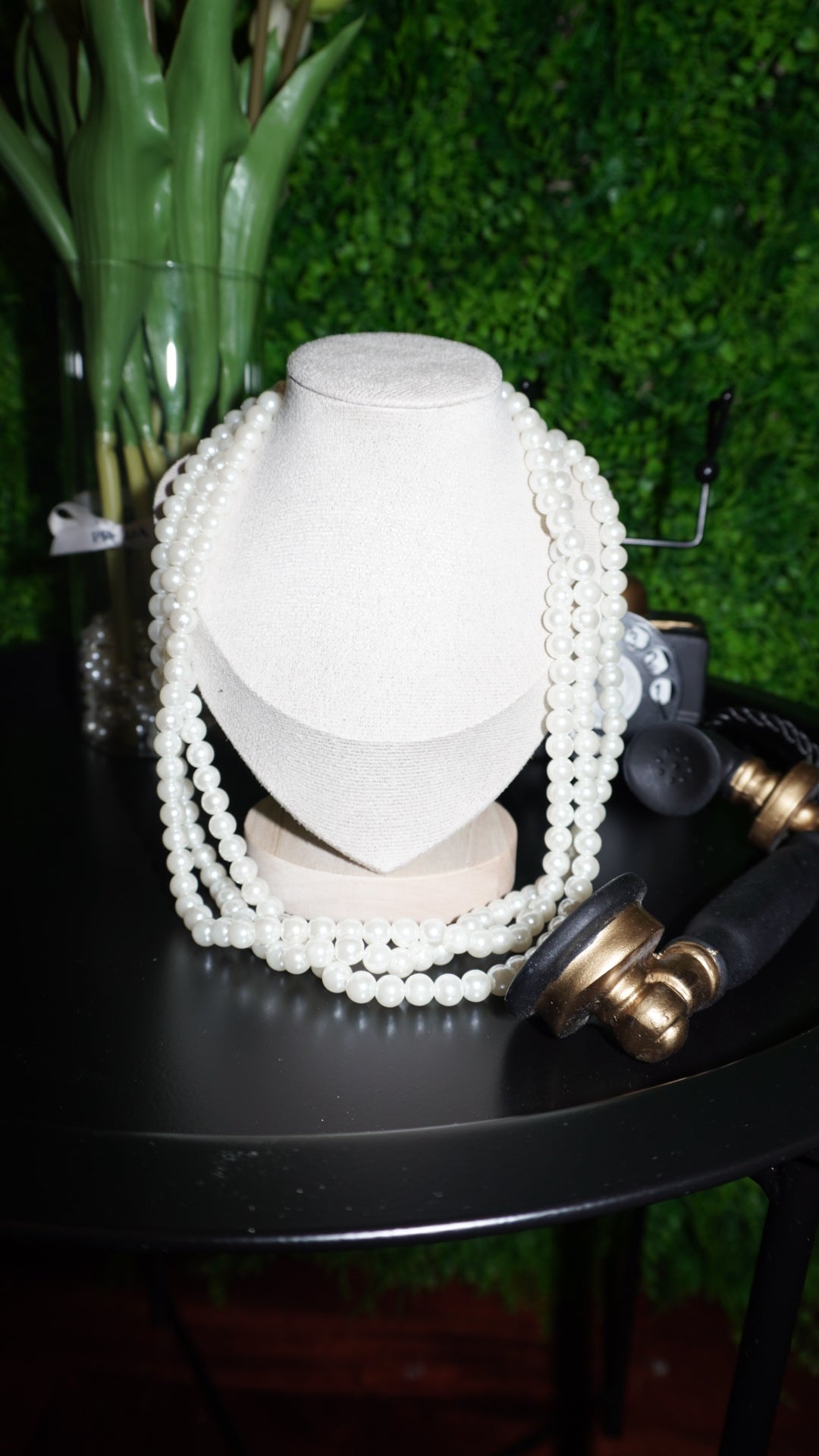 Collana perlata White