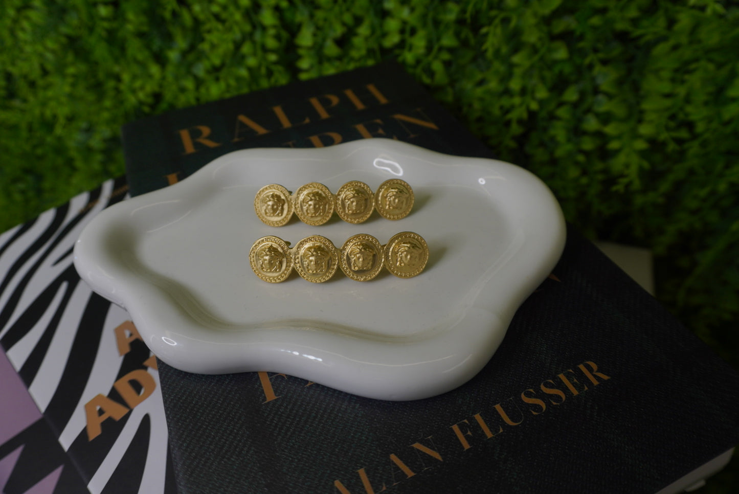 Gold metal hair clip luxury