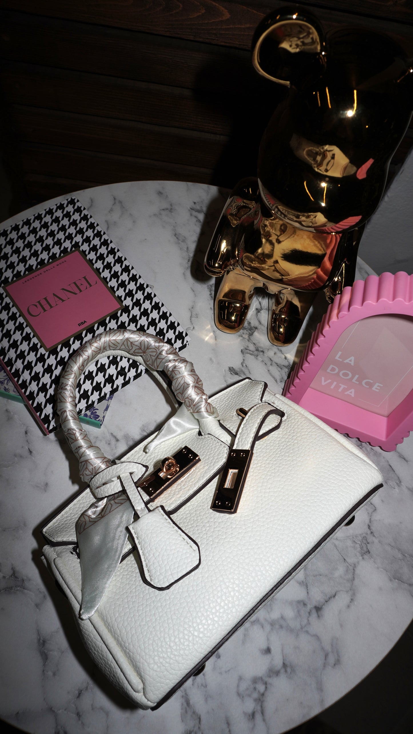 Bag Iris white con foulard