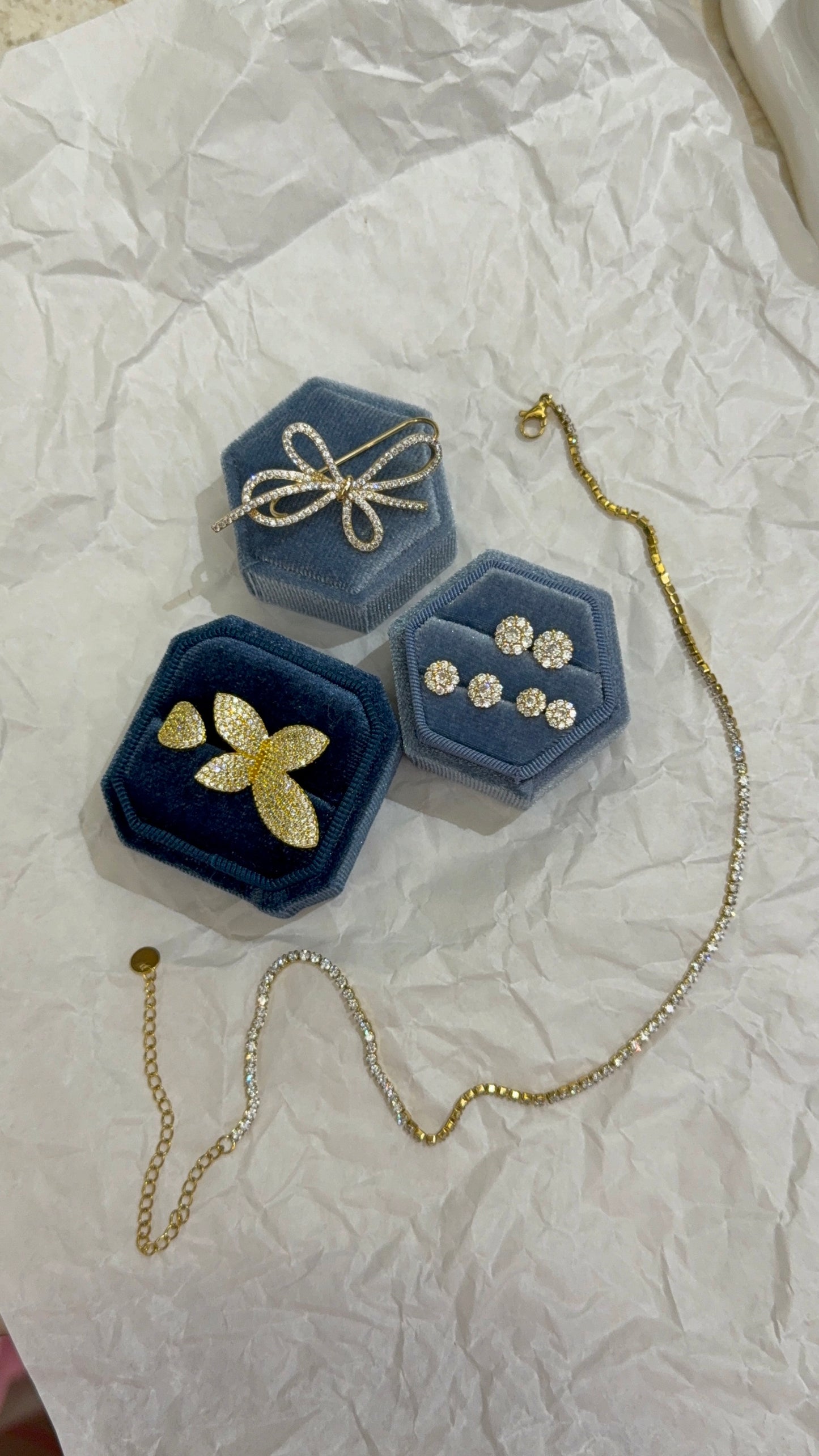 Combo Gold Anello + Earcuff + Set + Chocker