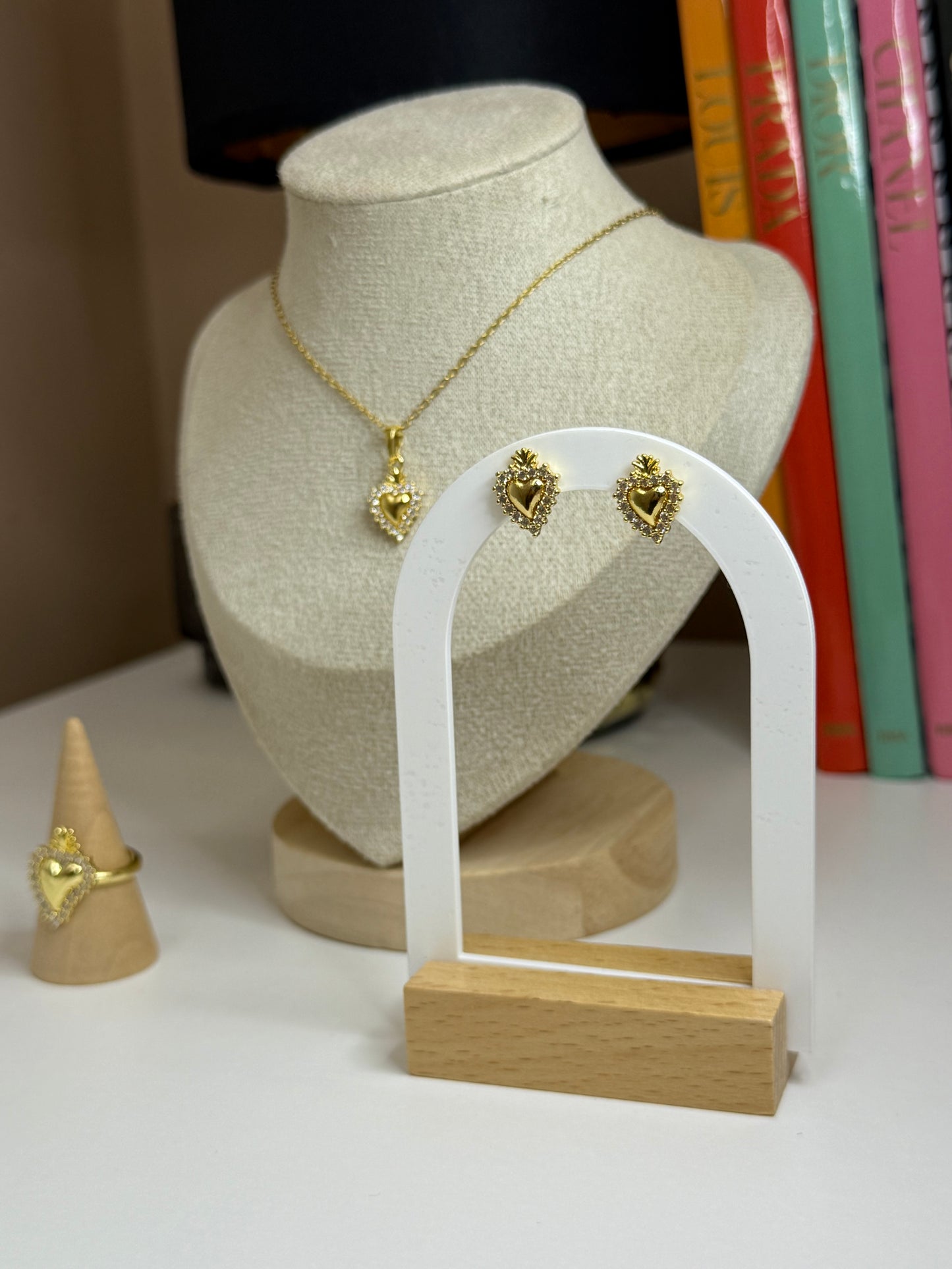 Set Sacro cuore gold