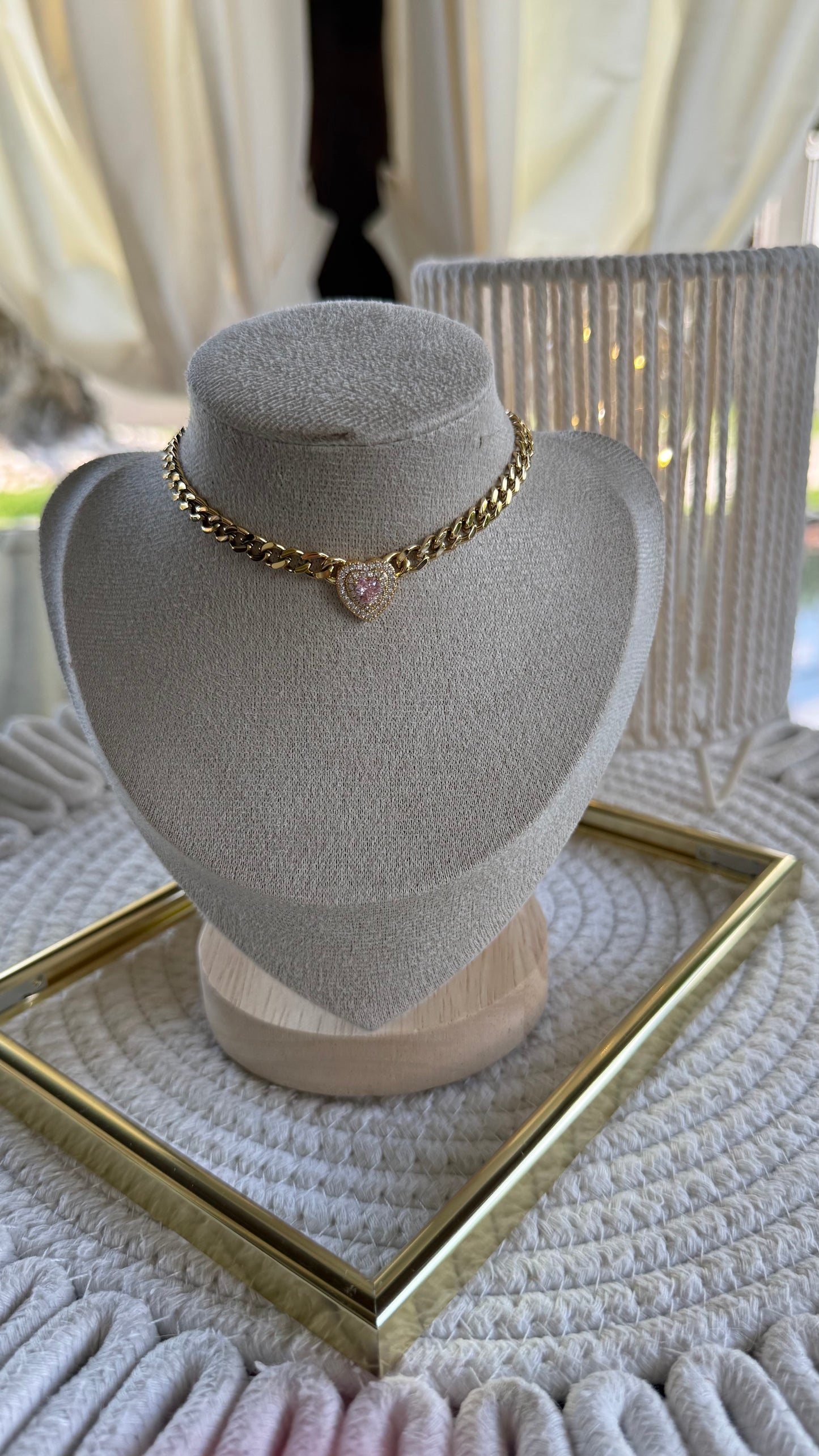 Chocker/Collana Ginny pink/gold