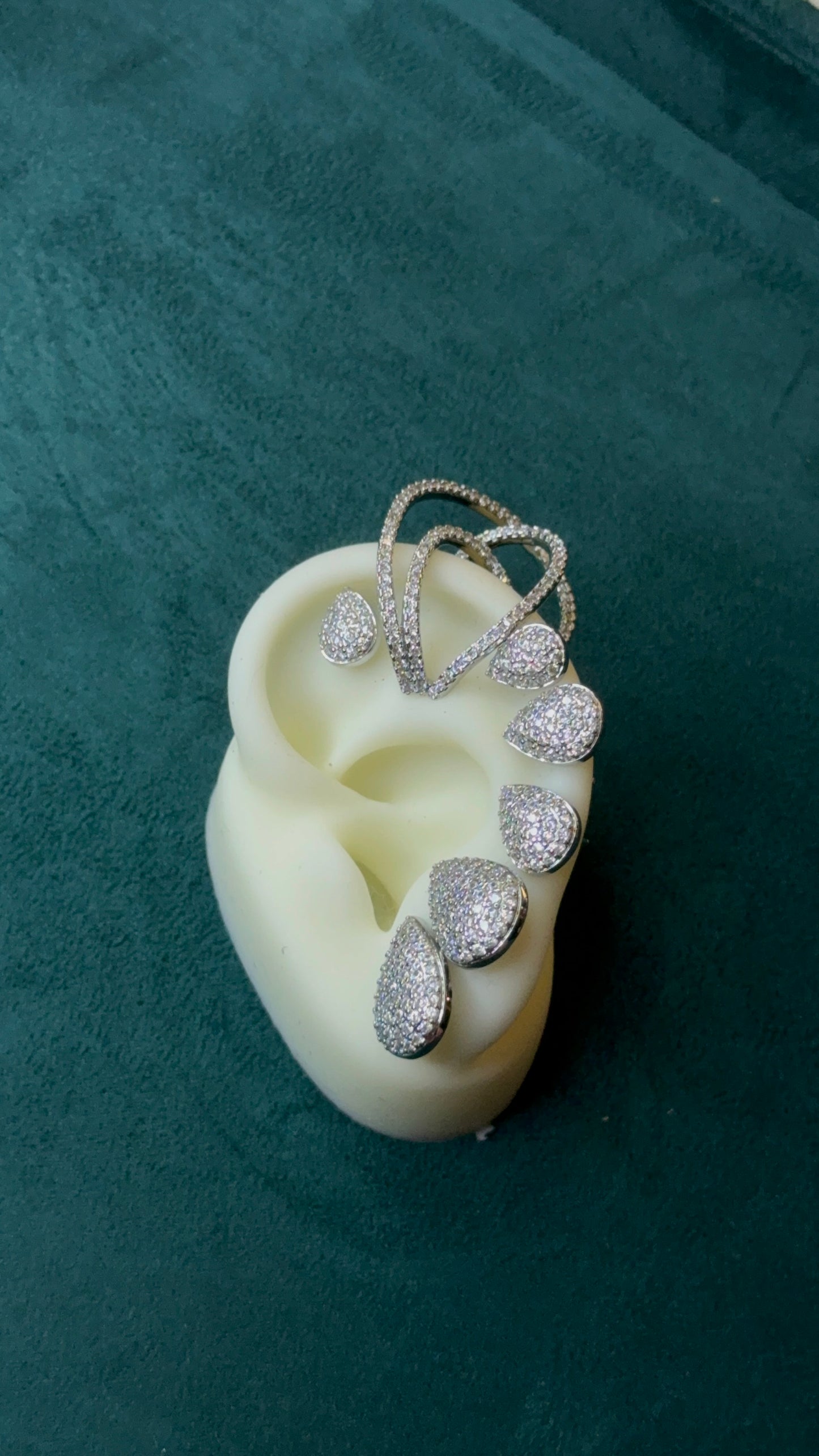 Set Goccia + Earcuff Magic silver