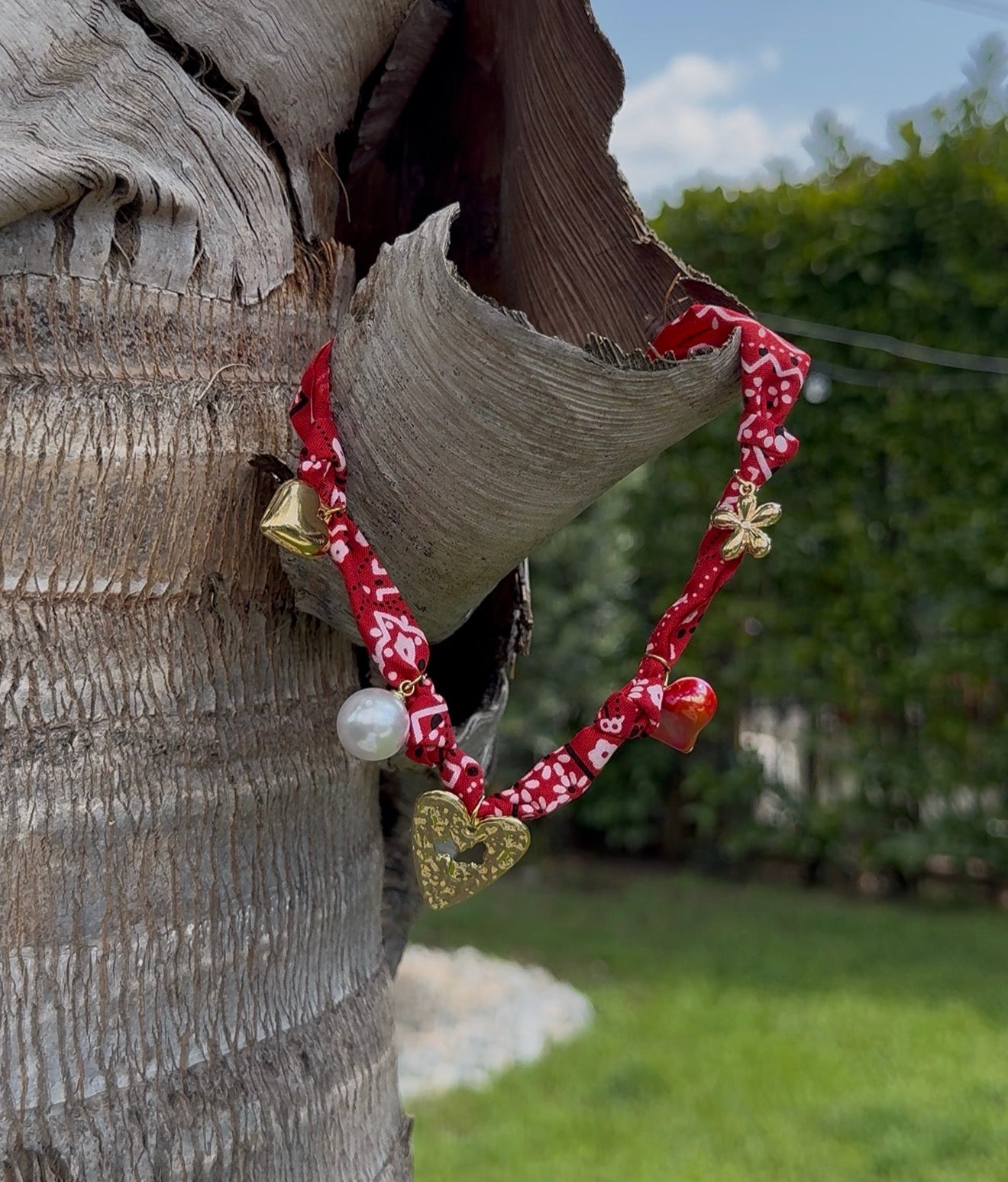 Chocker/Collana bandana red