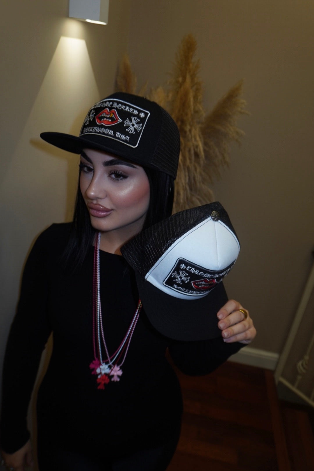 Cappello Chrome black-red