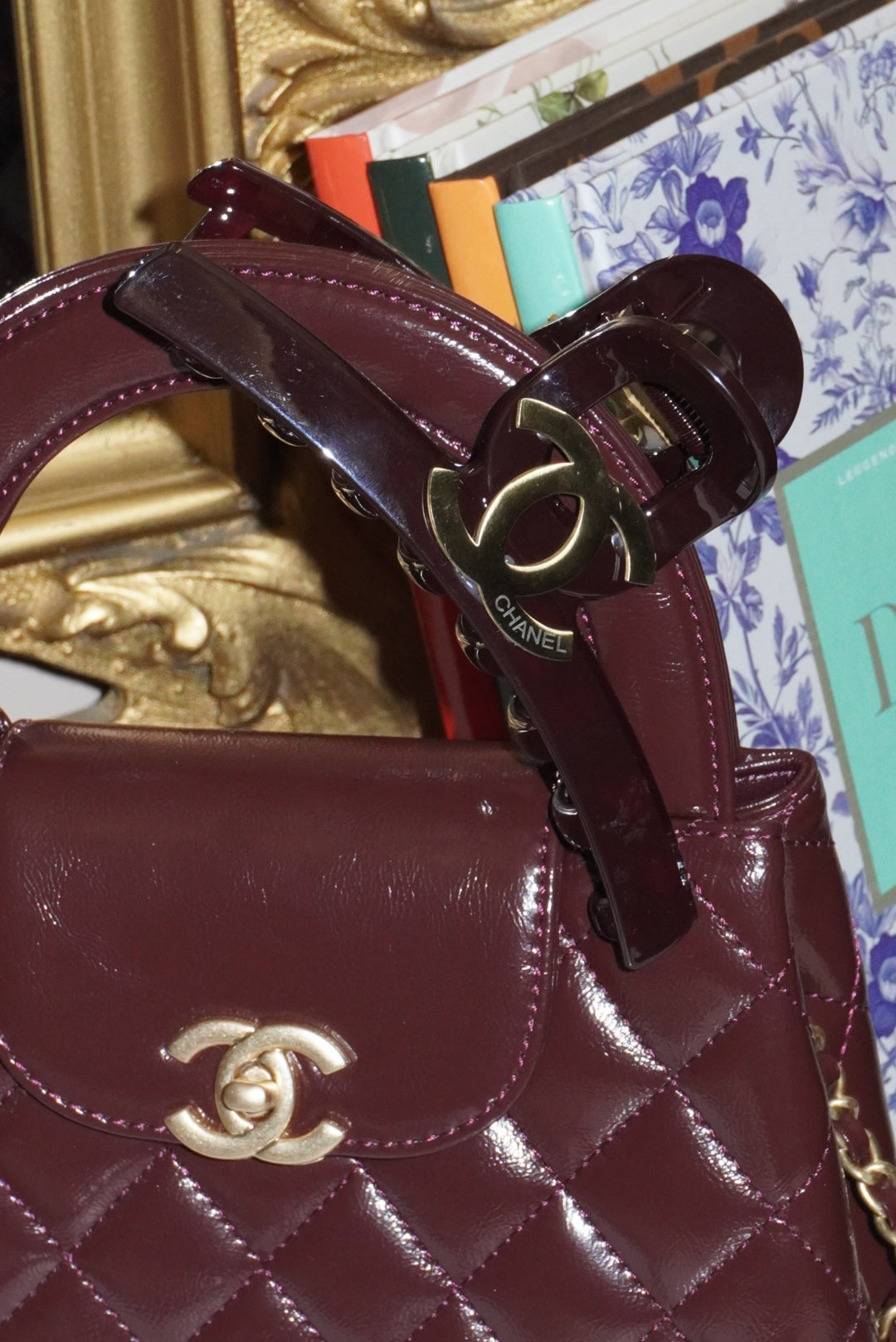 Bag Luxury + pinza in regalo bordeaux