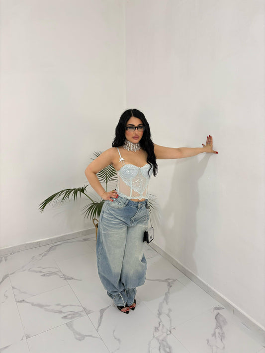 Denim Balloon Zayra