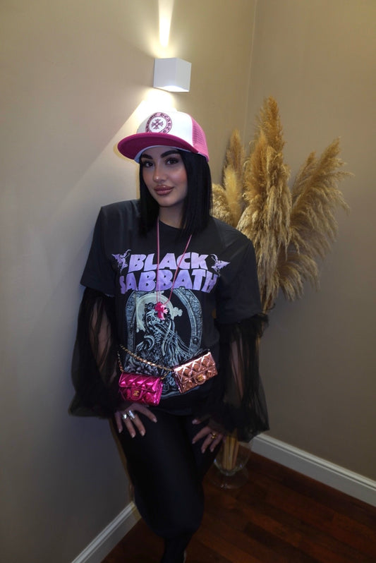 Shirt Black Sabbath spalline imbottite
