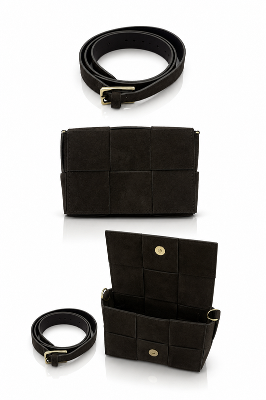 Bag brown in camoscio