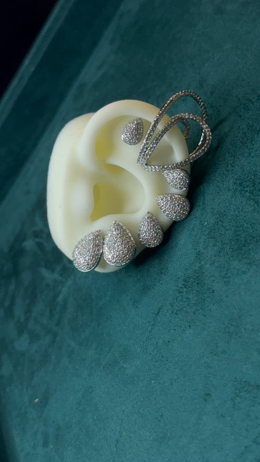 Set Goccia + Earcuff Magic silver