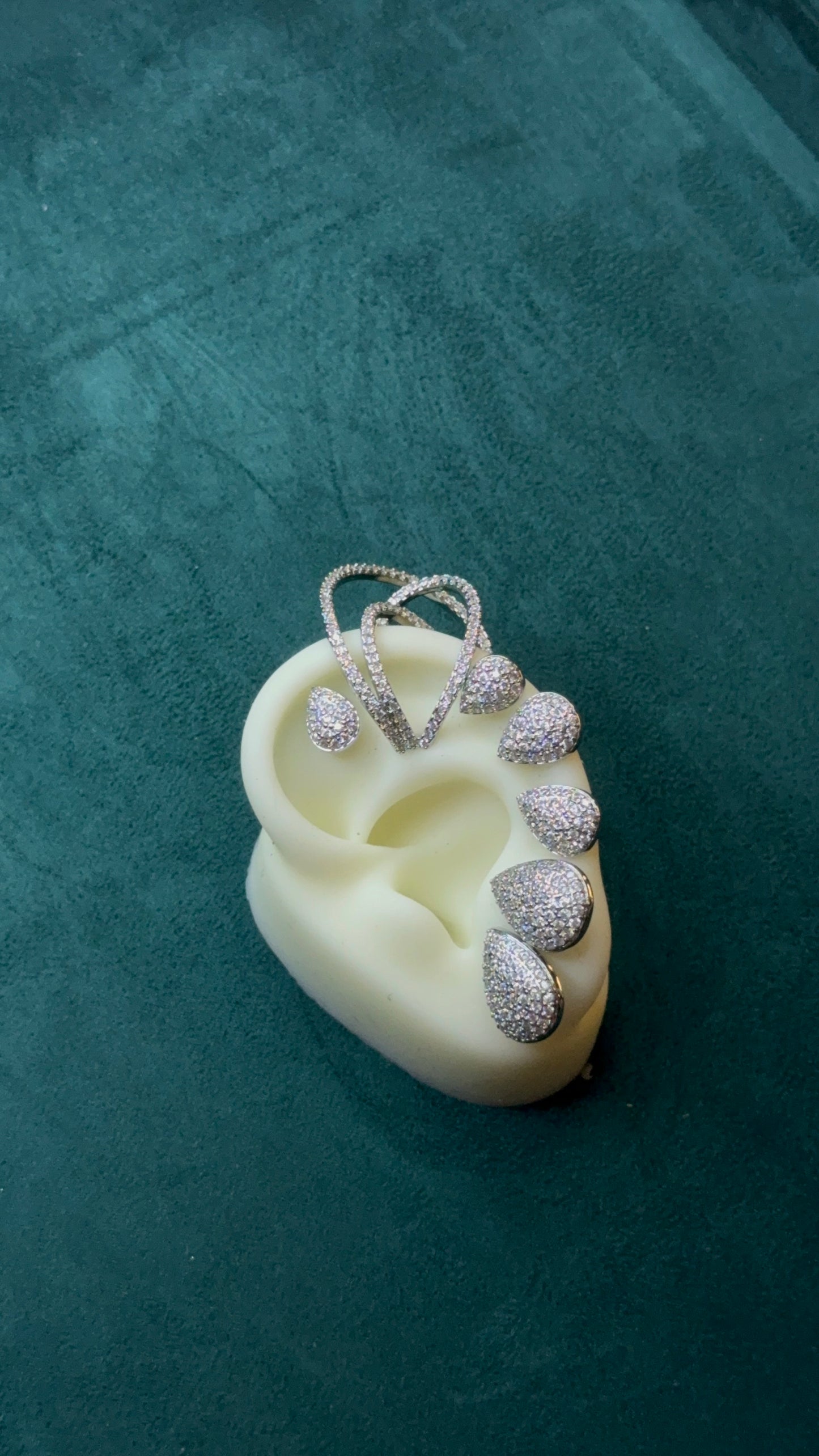 Set Goccia + Earcuff Magic silver