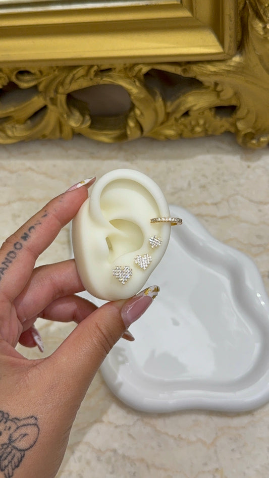 Set Eclisse (3 coppie) + Earcuff gold