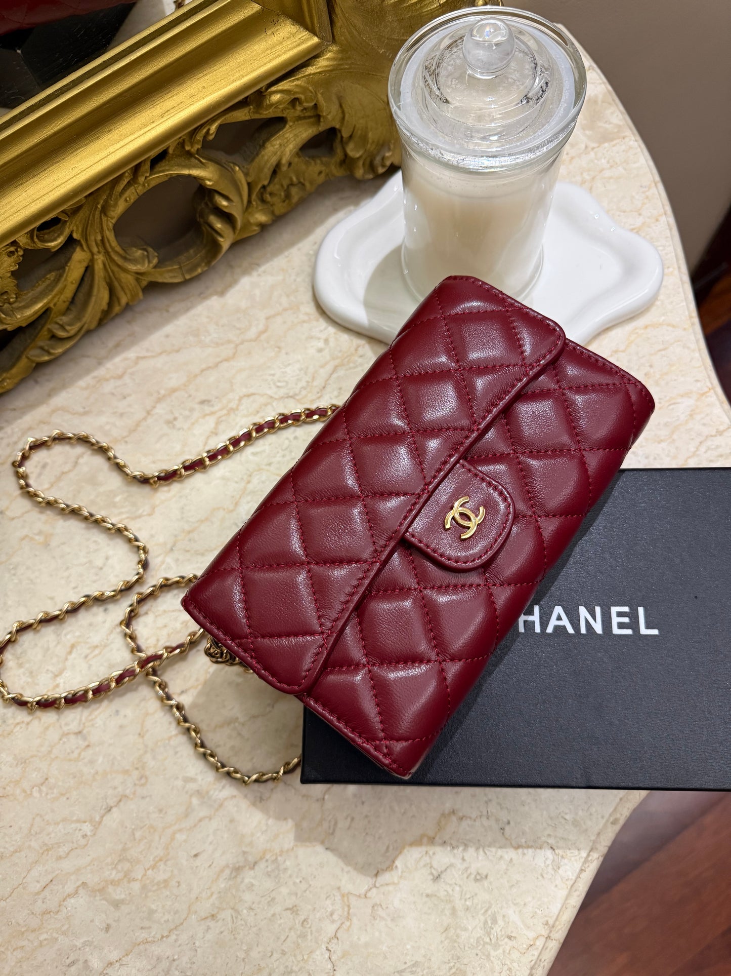 Luxury bag bordeaux in pronta consegna