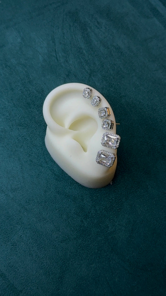 Set Jasmine silver (3 coppie)