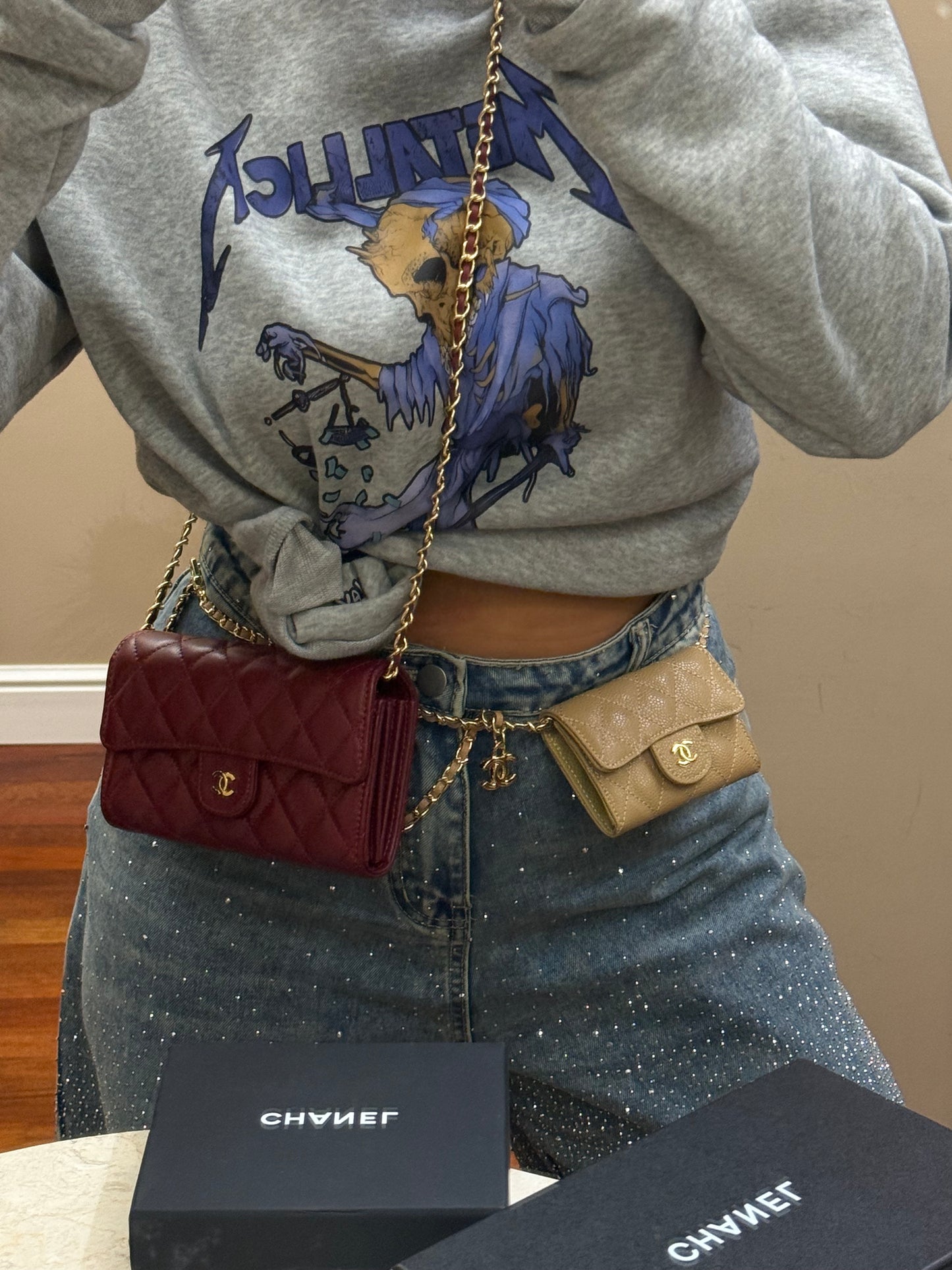 Luxury bag bordeaux in pronta consegna