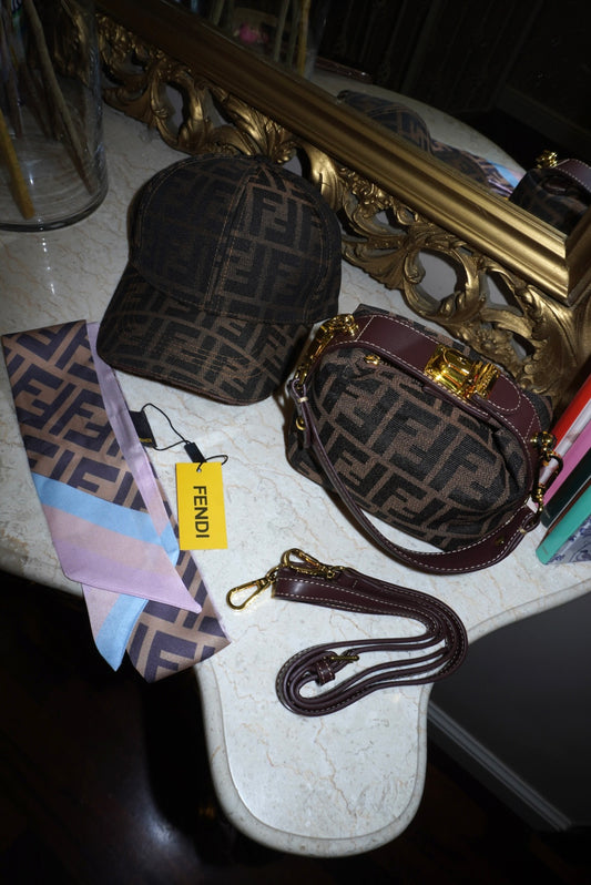 Combo Luxury borsa + foulard + cappello