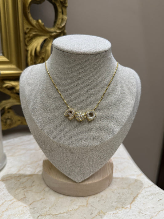 Collana doppia iniziale e cuore