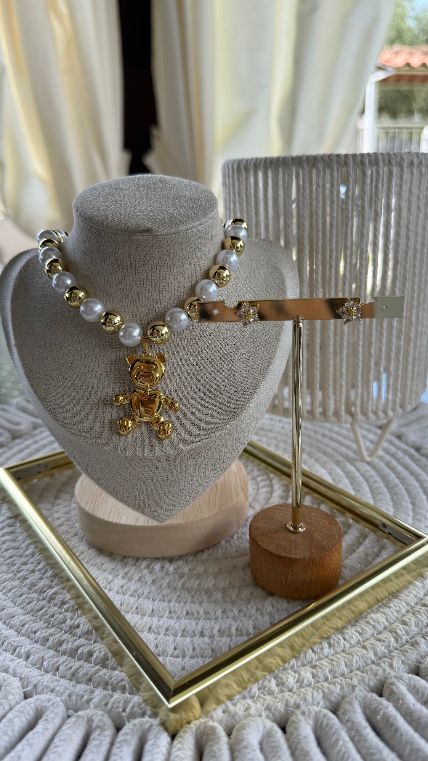 Combo Collana Teddy + Orecchini Flower
