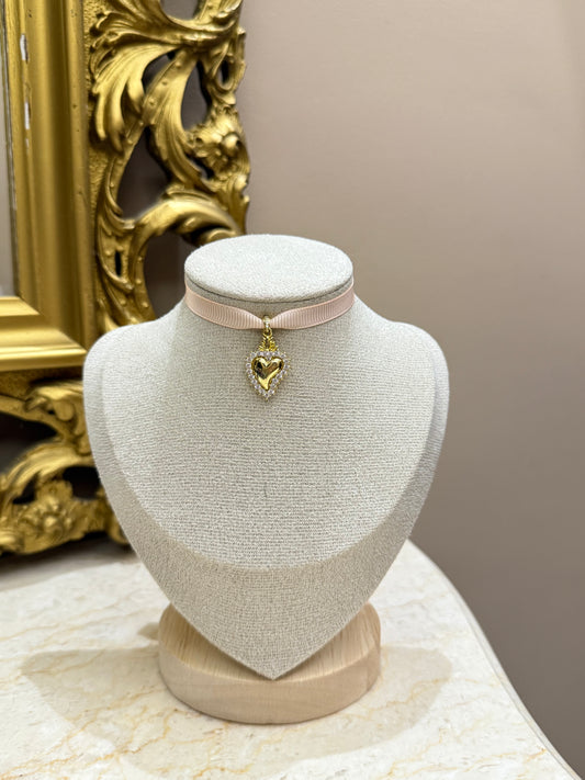 Chocker Sacro Cuore pink