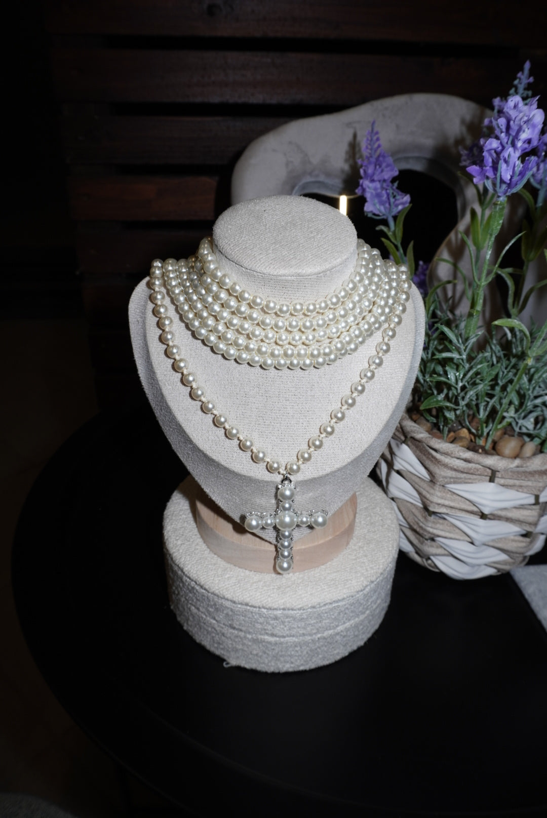 Combo in perle Chocker + Collana