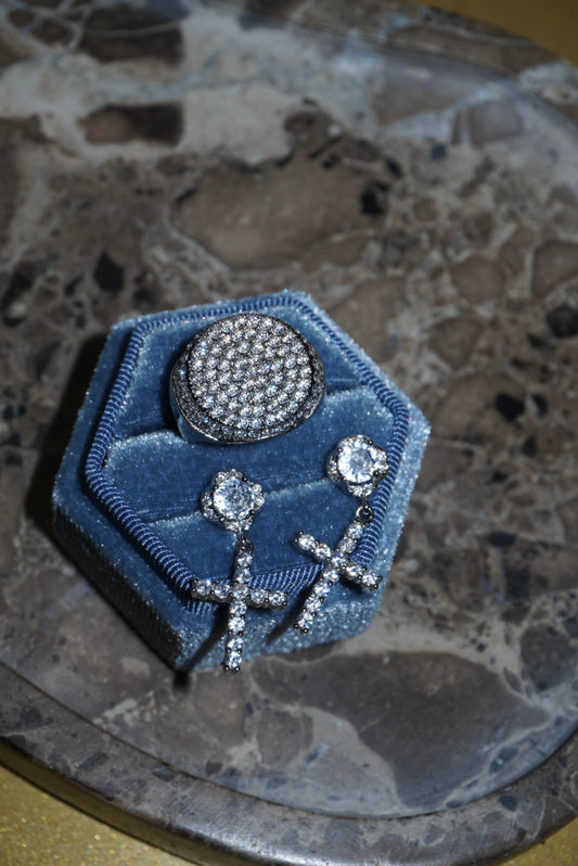 Combo Santuary silver orecchini + anello