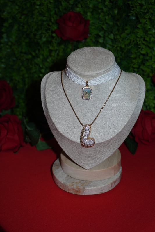 Chocker + Collana Iniziali Gold