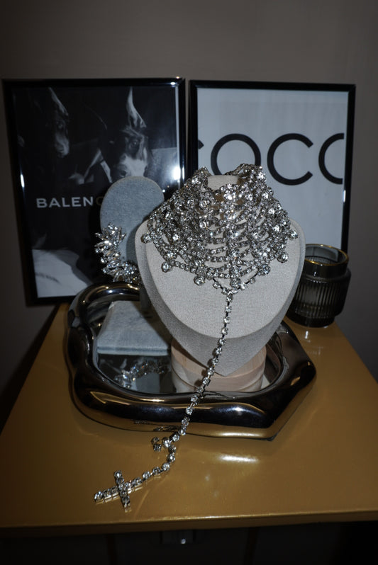 Combo Michelle silver Orecchini + Chocker + Collana