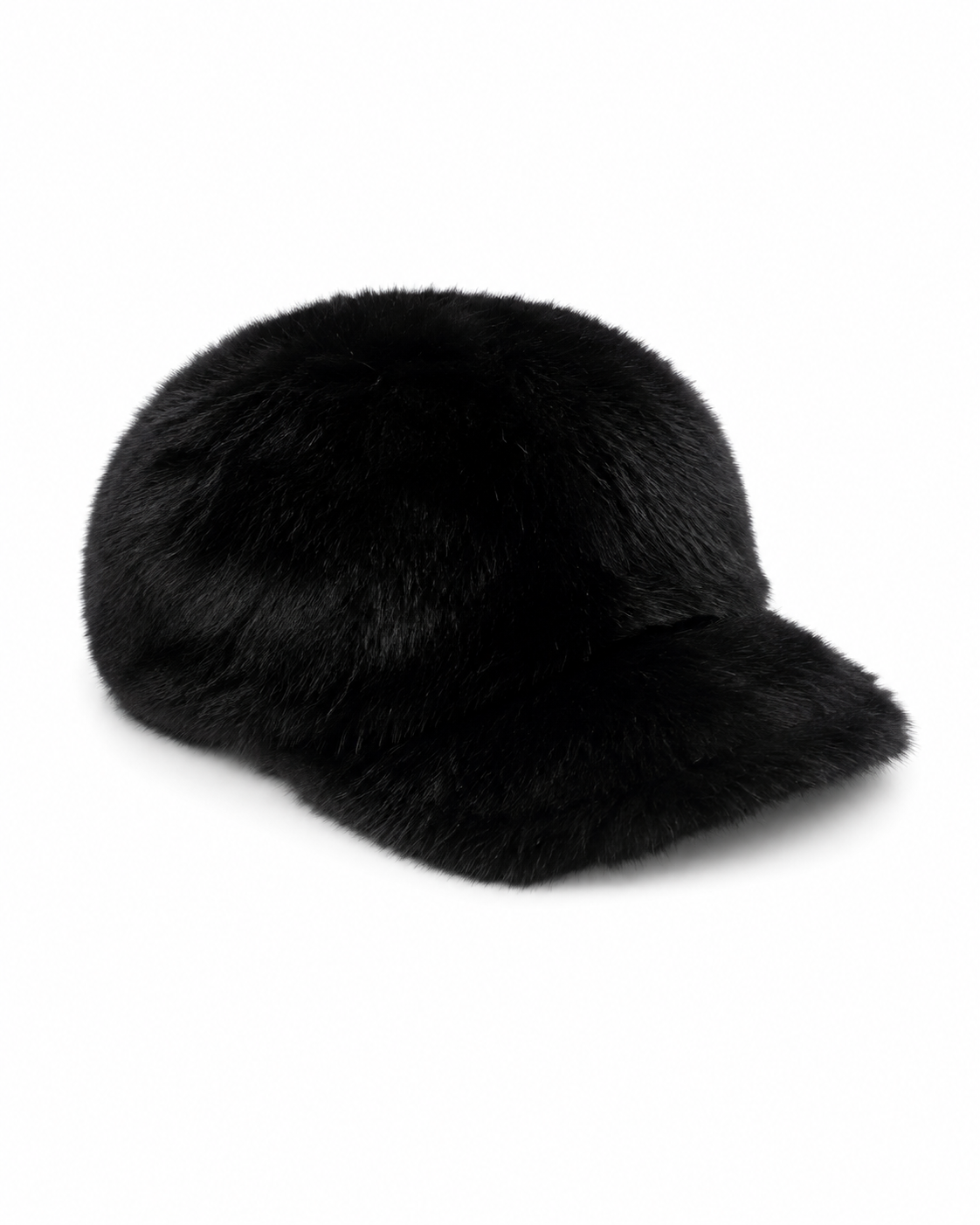 Cappello nero in pelliccia