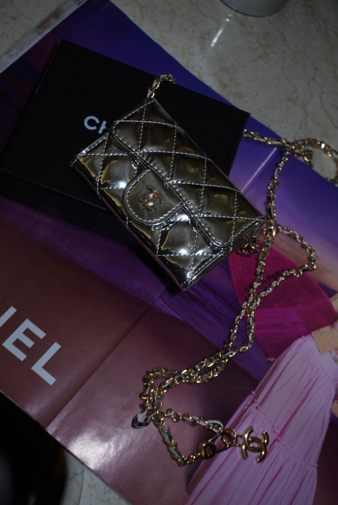 Mini bag luxury silver/gold