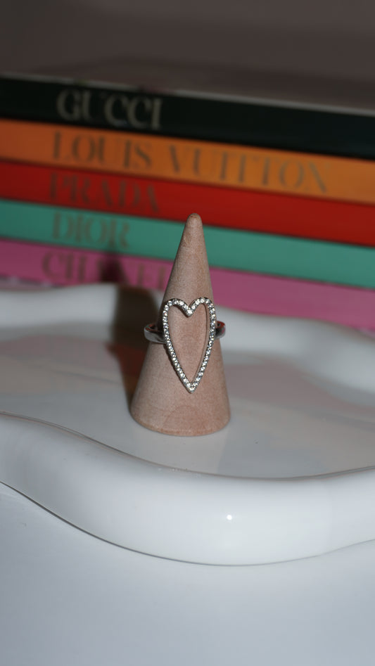 Anello cuore slim silver