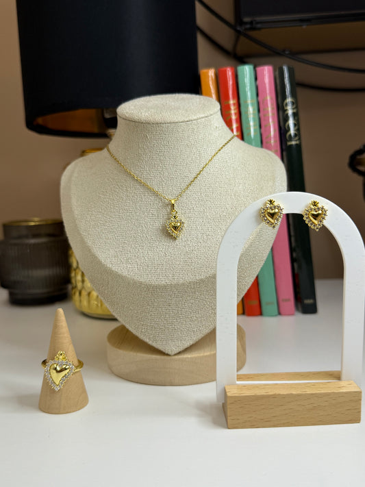 Set Sacro cuore gold
