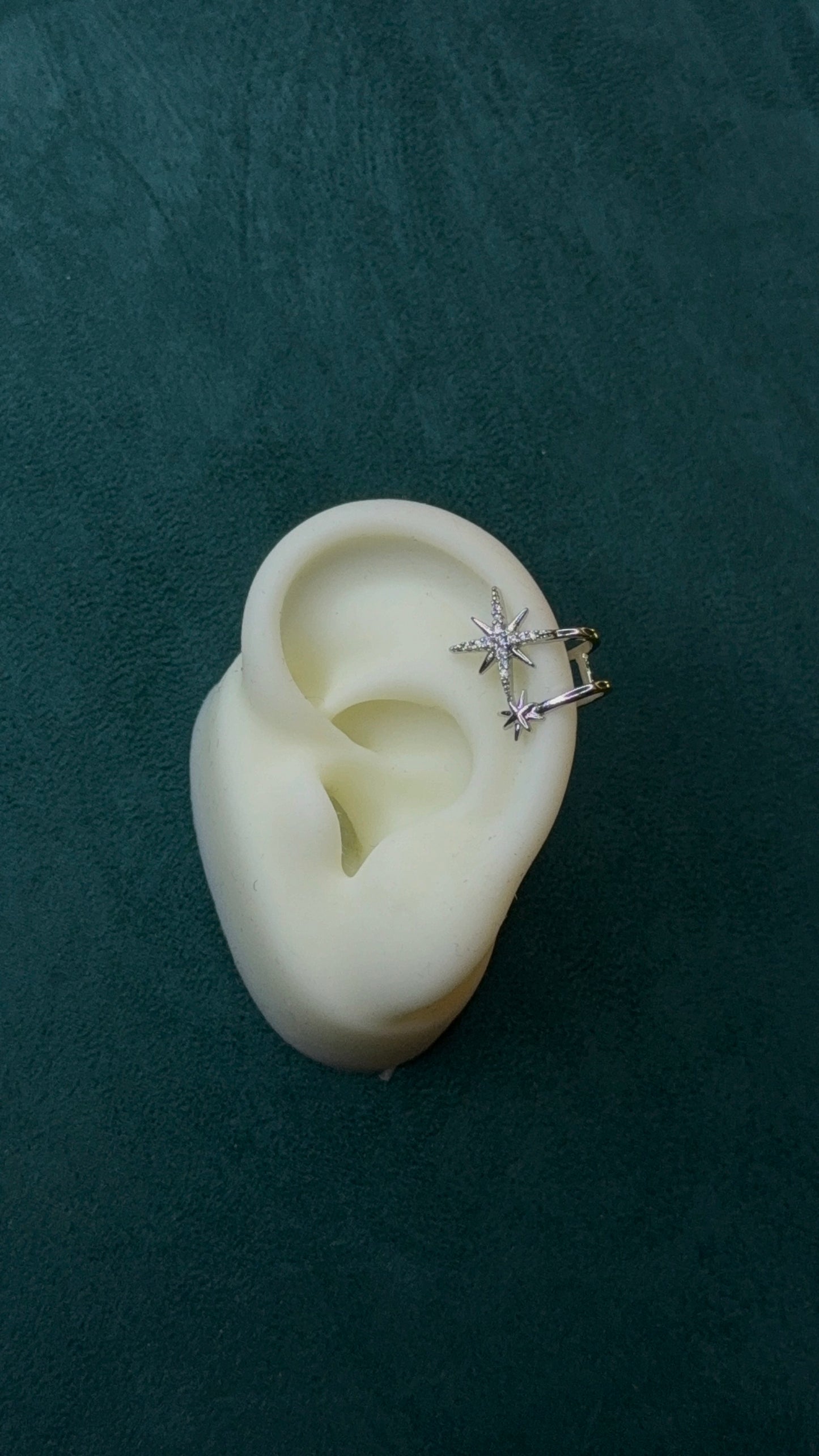 Set + Earcuff Jasmine Silver
