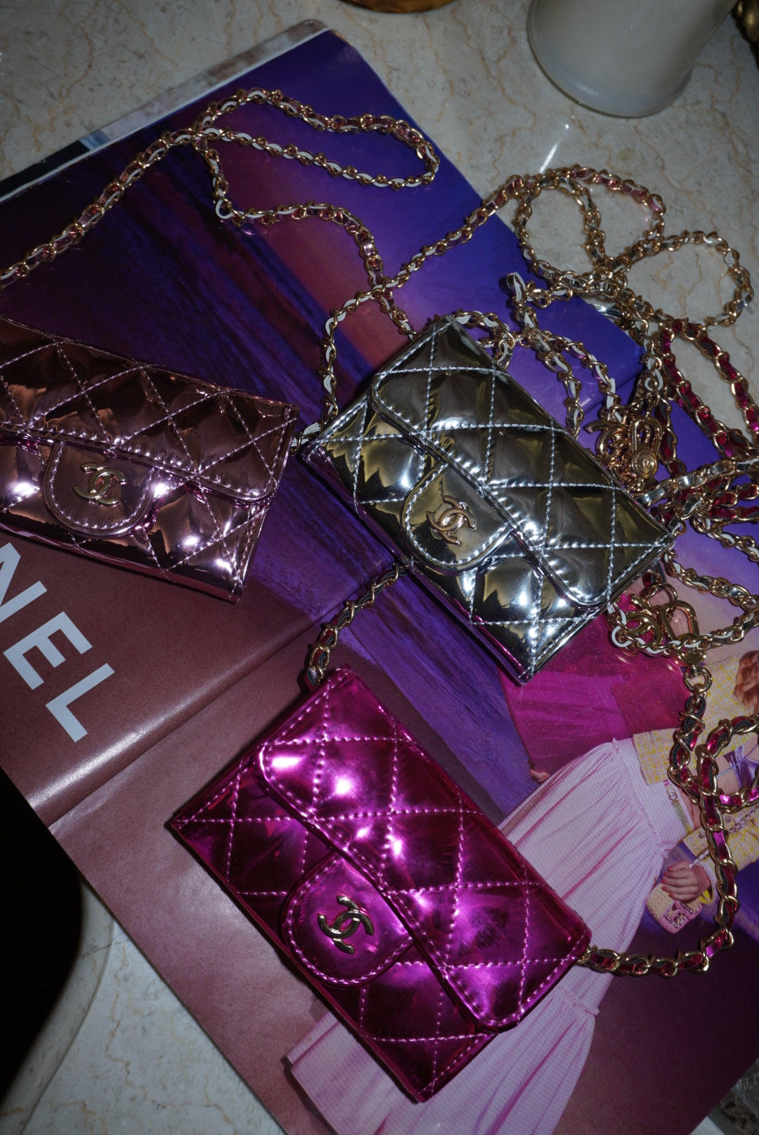 Mini bag luxury pink/gold