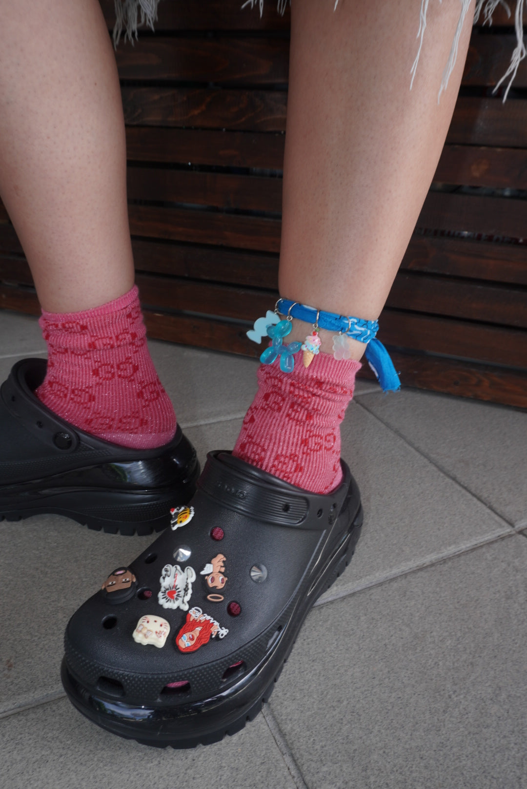 Cavigliera bandana con charms