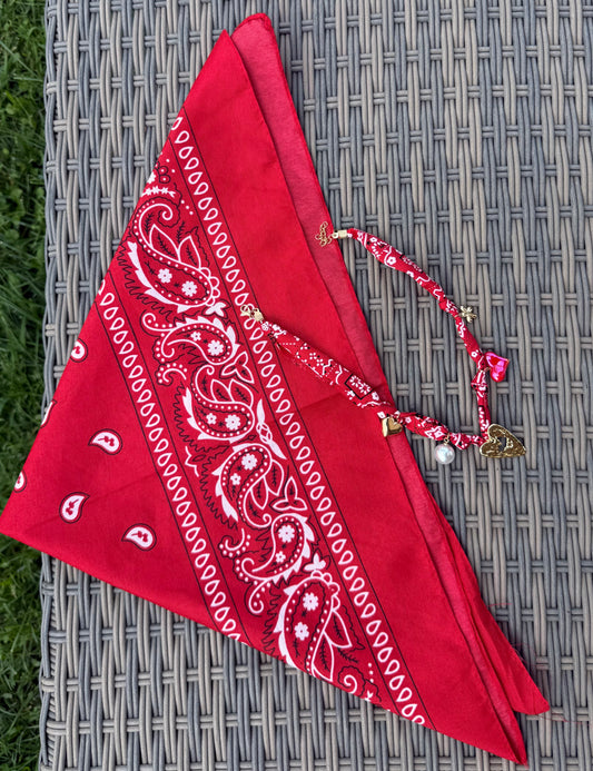 Combo Red Bandana + Chocker