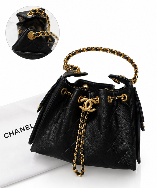 Bag luxury black gold